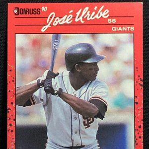 JOSE URIBE DONRUSS BASEBAL CARD
